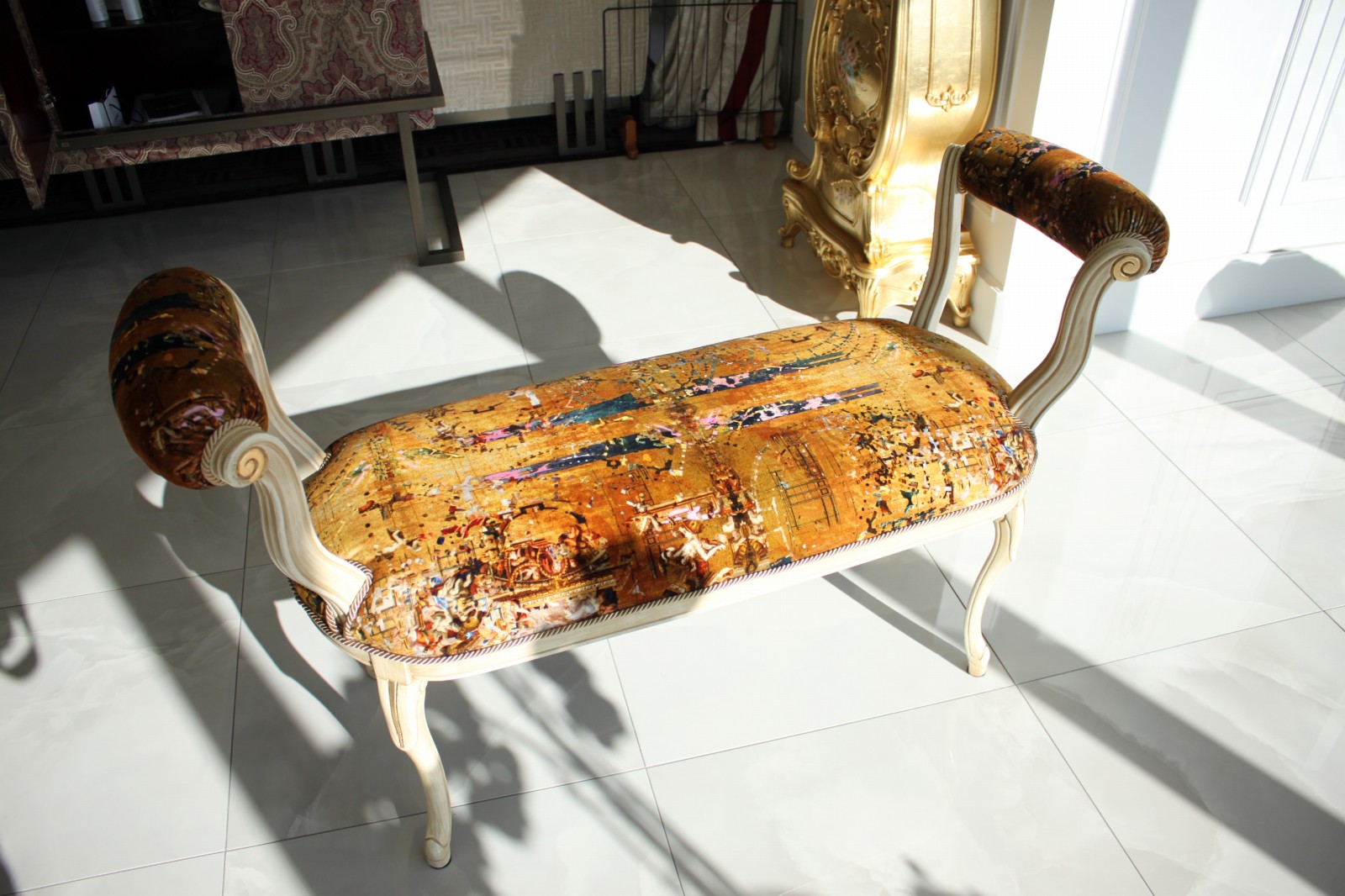 長椅子の張り替え